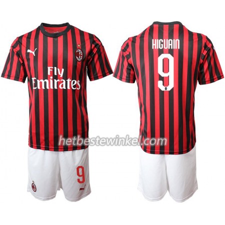 AC Milan HIGUAIN 9 Kind Voetbaltenues Thuis 2019/20 - SS (+ Korte broeken)